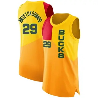 Milwaukee Bucks Men's Alex Antetokounmpo Yellow Swingman 2018/19 Jersey - City Edition