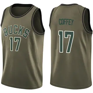 Milwaukee Bucks Men's Amir Coffey Green Swingman Salute to Service Jersey