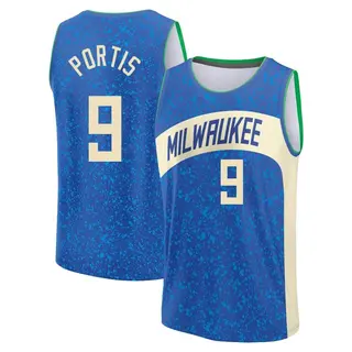 Milwaukee Bucks Men's Bobby Portis Blue Fast Break 2023/24 City Edition Jersey