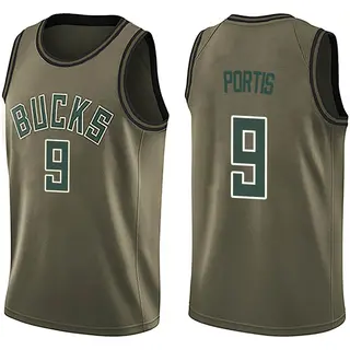 Milwaukee Bucks Men's Bobby Portis Green Swingman Salute to Service Jersey
