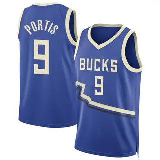 Milwaukee Bucks Men's Bobby Portis Royal Swingman 2024/25 City Edition Jersey