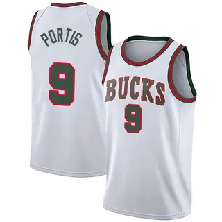 Milwaukee Bucks Men's Bobby Portis White Swingman Fashion Hardwood Classics Jersey