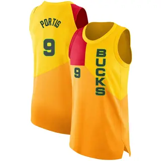 Milwaukee Bucks Men's Bobby Portis Yellow Swingman 2018/19 Jersey - City Edition