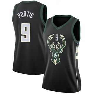 Milwaukee Bucks Women's Bobby Portis Black Swingman Jersey - Statement Edition