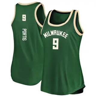 Milwaukee Bucks Women's Bobby Portis Green Fast Break Tank Jersey - Icon Edition