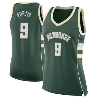 Milwaukee Bucks Women's Bobby Portis Green Swingman Jersey - Icon Edition