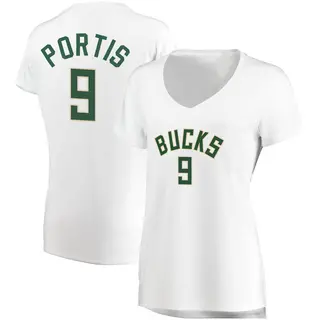 Milwaukee Bucks Women's Bobby Portis White Fast Break Jersey - Association Edition