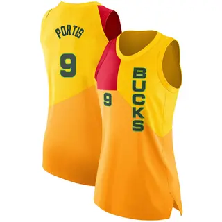 Milwaukee Bucks Women's Bobby Portis Yellow Swingman 2018/19 Jersey - City Edition