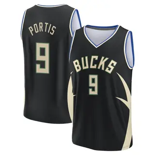 Milwaukee Bucks Youth Bobby Portis Black Fast Break Statement Edition 2022/23 Jersey