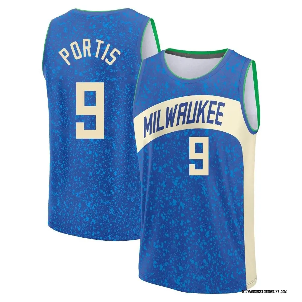 Milwaukee Bucks Youth Bobby Portis Blue Fast Break 2023/24 City Edition Jersey