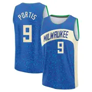 Milwaukee Bucks Youth Bobby Portis Blue Fast Break 2023/24 City Edition Jersey
