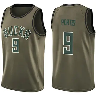 Milwaukee Bucks Youth Bobby Portis Green Swingman Salute to Service Jersey